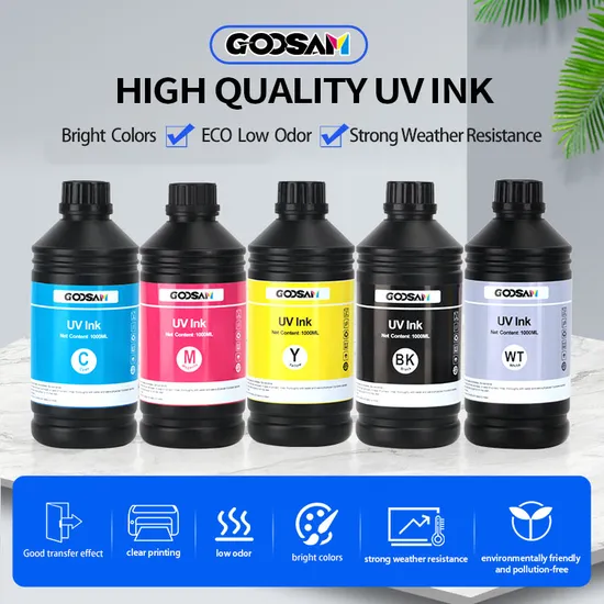 Universal Hard LED UV Ink for Epson R1800 R1900 R2000 R3000 UV Flatbed Printer